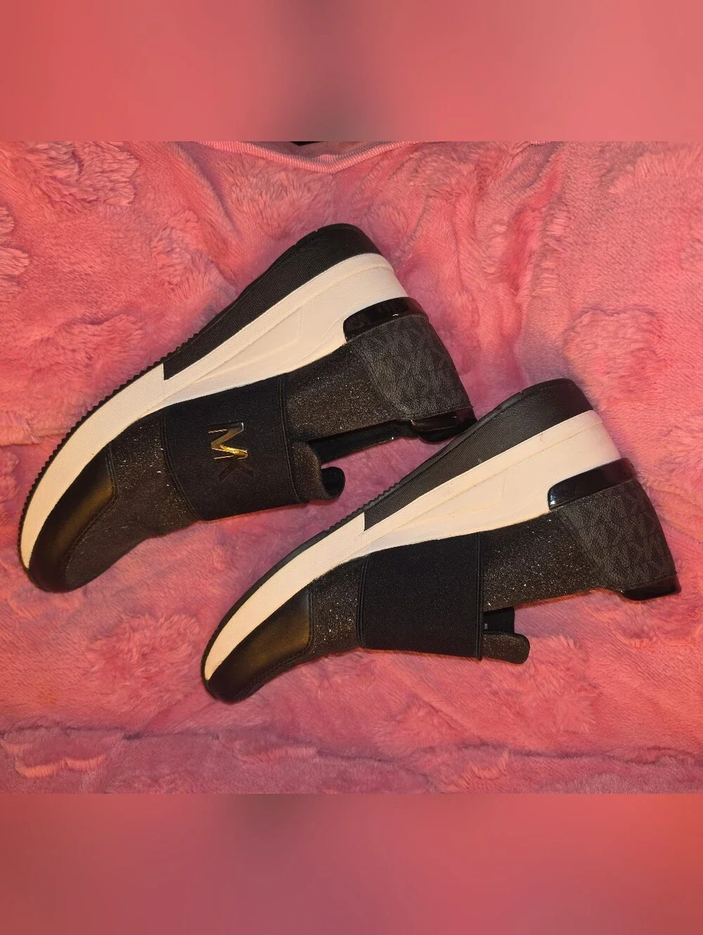 Michael Kors Black Slip-On Platform Sneakers